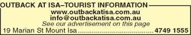 Outback At Isa-Tourist Information - Australia Accommodation 2