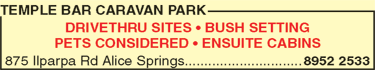 Temple Bar Caravan Park - Australia Accommodation 1
