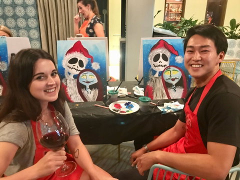 Paint And Sip Class: Christmas In July - Australia Accommodation 0
