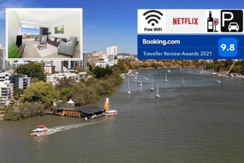 Amazing River View 3 Bedroom Apartment Brisbane CBD Netflix Fast Wifi Carpark - Australia Accommodation 0